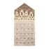 35" X 17" Beige Christmas Advent Calendar Joy to the World Wood Hanging Wall Decor