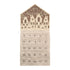 35" X 17" Beige Christmas Advent Calendar Joy to the World Wood Hanging Wall Decor