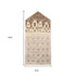 35" X 17" Beige Christmas Advent Calendar Joy to the World Wood Hanging Wall Decor