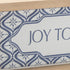 5" X 12" Blue And White Christmas Joy To The World Wood Framed Art