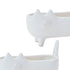 Set of Two White Ceramic 1 Ounce Statue Planters