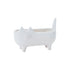 Set of Two White Ceramic 1 Ounce Statue Planters