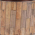 Set of Two Brown Wood 1 Ounce Round Pot Planters