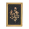 21" X 14" Gold And Black Flower Bouquet Wood Framed Art