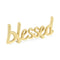 8" Gold Cast Iron Blessed Hand Painted Tabletop Sculpture
