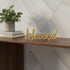 8" Gold Cast Iron Blessed Hand Painted Tabletop Sculpture