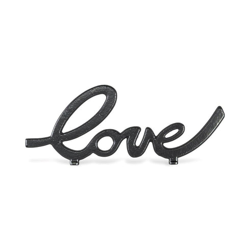 10" Black Cast Iron Love Tabletop Sign