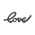 10" Black Cast Iron Love Tabletop Sign