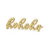9" Gold Cast Iron Christmas Tabletop Sign