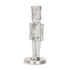7" Silver Cast Iron Christmas Nutcracker Hand Painted Figurine