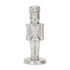 7" Silver Cast Iron Christmas Nutcracker Hand Painted Figurine