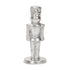 7" Silver Cast Iron Christmas Nutcracker Hand Painted Figurine