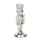 6" Silver Cast Iron Christmas Nutcracker Hand Painted Figurine