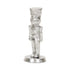 6" Silver Cast Iron Christmas Nutcracker Hand Painted Figurine