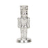 6" Silver Cast Iron Christmas Nutcracker Hand Painted Figurine