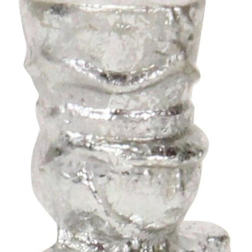 6" Silver Cast Iron Christmas Nutcracker Hand Painted Figurine