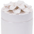 Set of Three White Ceramic Flowers Decorative Keepsake Boxes