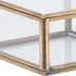 Set of Two Clear And Gold Glass Decorative Keepsake Boxes