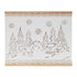 16" X 19" Natural And White Winter Village Christmas Trees Hanging Wall Decor