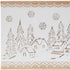 16" X 19" Natural And White Winter Village Christmas Trees Hanging Wall Decor