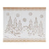 16" X 19" Natural And White Winter Village Christmas Trees Hanging Wall Decor