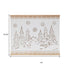 16" X 19" Natural And White Winter Village Christmas Trees Hanging Wall Decor