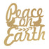 16" X 14" Gold Metal Peace On Earth Metal Text Wall Decor