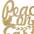 16" X 14" Gold Metal Peace On Earth Metal Text Wall Decor