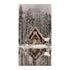 18" X 10" Brown And White Wood Winter Lodge On The Lake Hanging Wall Decor