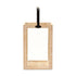 16" Clear And Natural Glass And Solid Wood Tabletop Lantern Candle Holder