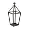 24" Black Geometric Metal Tabletop Lantern Candle Holder