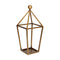 24" Gold Geometric Metal Tabletop Lantern Candle Holder