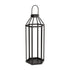 32" Black Geometric Metal Floor Lantern Candle Holder
