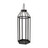 32" Black Geometric Metal Floor Lantern Candle Holder