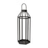32" Black Geometric Metal Floor Lantern Candle Holder
