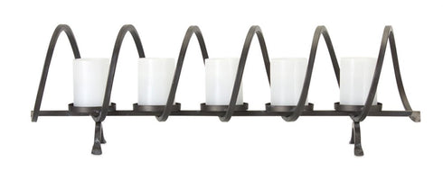 10" Black Metal Centerpiece Candelabra Candle Holder