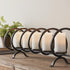 10" Black Metal Centerpiece Candelabra Candle Holder
