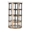 12" Gold Lattice Iron And Glass Tabletop Pillar Candle Holder