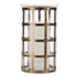 12" Gold Lattice Iron And Glass Tabletop Pillar Candle Holder