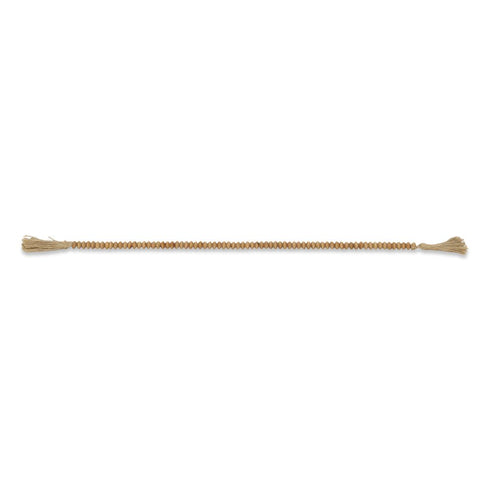 36" Brown Rope And Wood Hand Painted Decorative Tassel