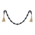 36" Dark Blue Wood Hand Painted Decorative Tassel