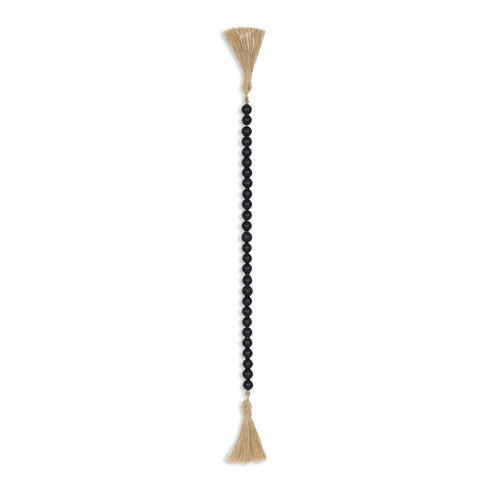 24" Dark Blue Wood Hand Painted Decorative Tassel