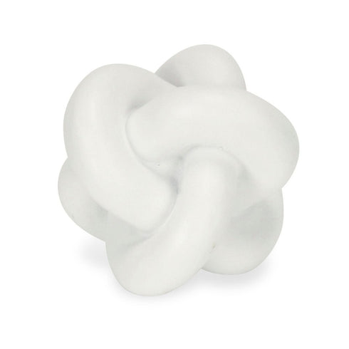 5" White Resin Knot Tabletop Sculpture