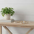 38" White And Natural Wood And Fabric Hand Painted Decorative Tassel