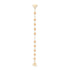 38" White And Natural Wood And Fabric Hand Painted Decorative Tassel