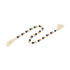 36" Blue Natural And White Wood Hand Painted Decorative Tassel