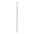36" Blue Natural And White Wood Hand Painted Decorative Tassel
