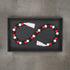 40" Black Red And White Wood Hand Painted Decorative Tassel