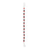 40" Black Red And White Wood Hand Painted Decorative Tassel
