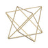 7" Gold Metal Open Geometric Tabletop Sculpture